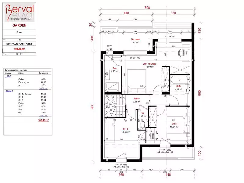 Maison neuve, 103 m² - Crouy-sur-Ourcq (77840)