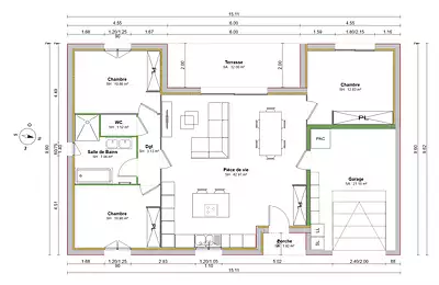 Maison neuve, 90 m²