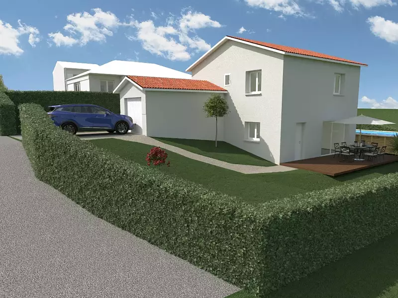Maison neuve, 90 m² - Saint-Forgeux (69490)