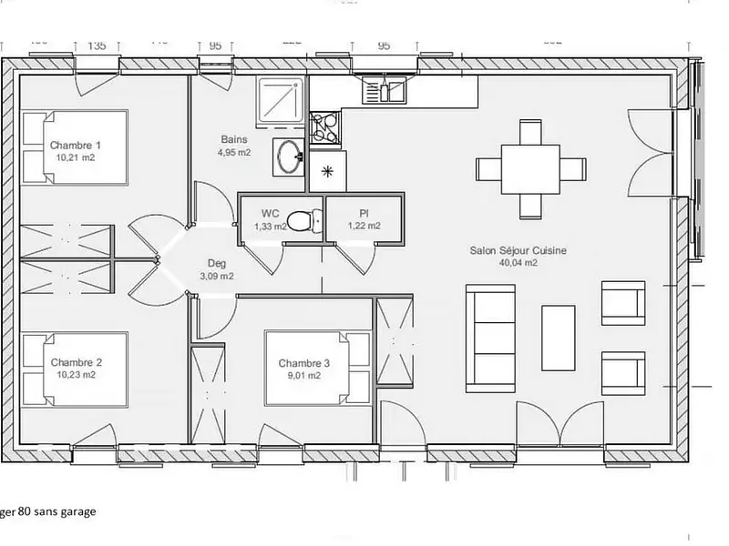 Maison neuve, 60 m² - Montignac (24290)