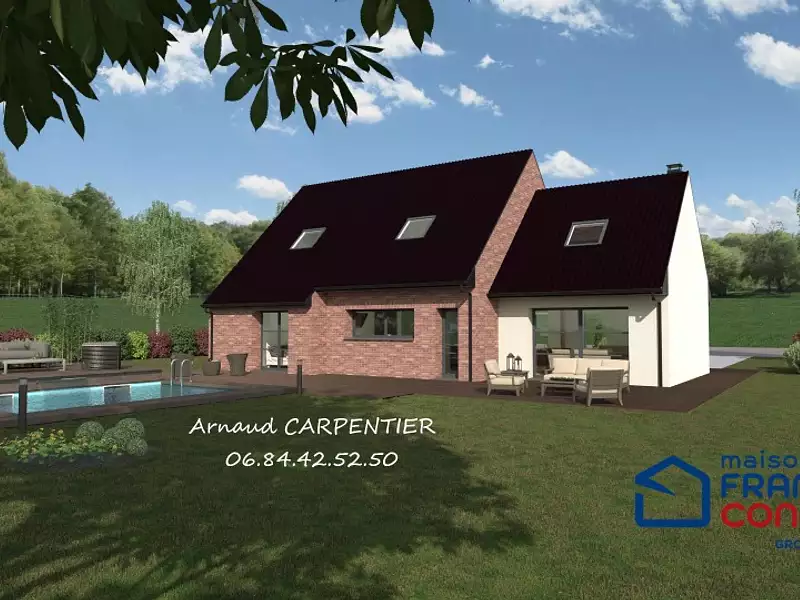 Maison neuve, 140 m² - Avesnes-le-Comte (62810)