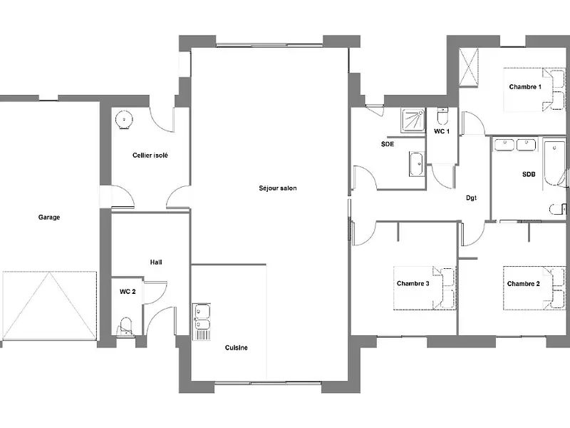 Maison neuve, 141 m² - Treillières (44119)