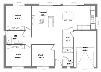 Maison neuve, 80 m²