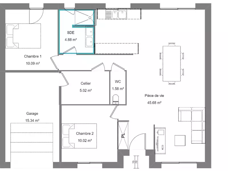 Maison neuve, 82 m² - Saint-Hilaire-de-Riez (85270)