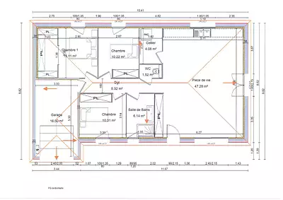 Maison neuve, 100 m²