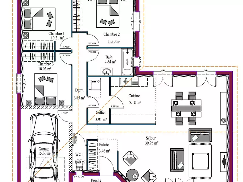 Maison neuve, 100 m² - Saint-Astier (24110)