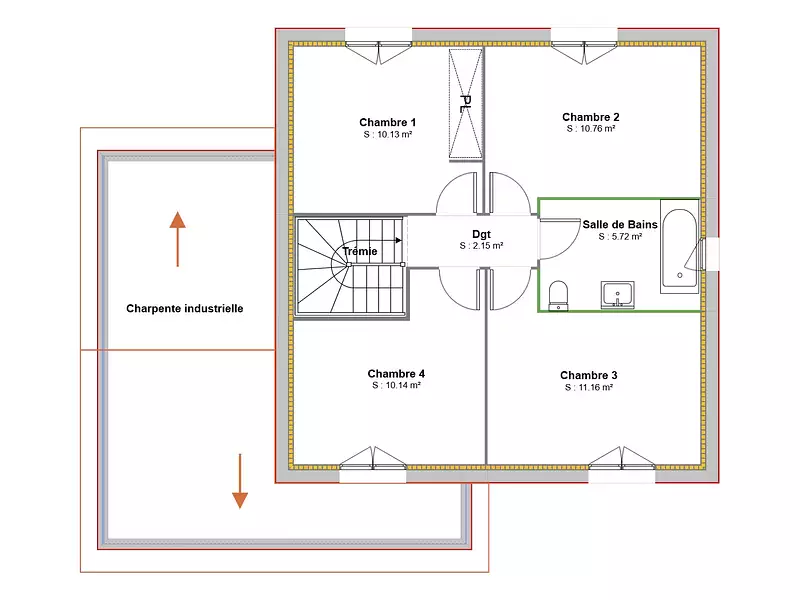 Maison neuve, 105 m² - Saint-Symphorien-d'Ancelles (71570)