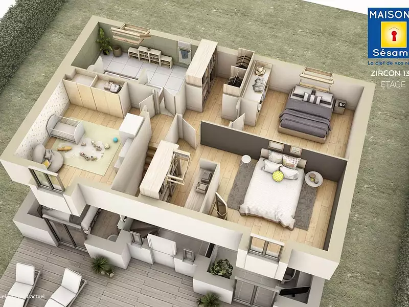 Maison neuve, 125 m² - Chessy (77700)