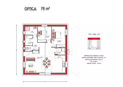 Maison neuve, 76 m²