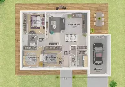 Maison neuve, 81 m²