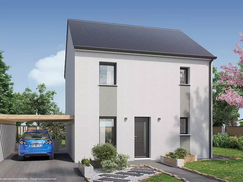 Maison neuve, 90 m² - Hommes (37340)