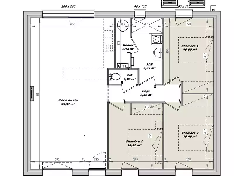 Maison neuve, 79 m² - Commequiers (85220)
