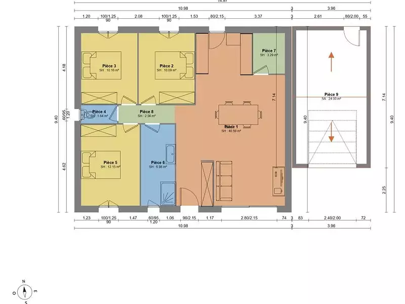 Maison neuve, 83 m² - Loriol-sur-Drôme (26270)