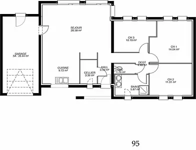 Maison neuve, 85 m²