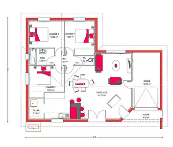 Maison neuve, 90 m²