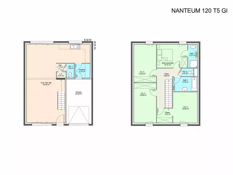 Maison neuve, 100 m² - Nantes (44000)