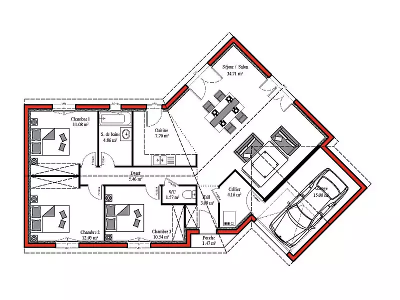 Maison neuve, 132 m² - Le Teich (33470)