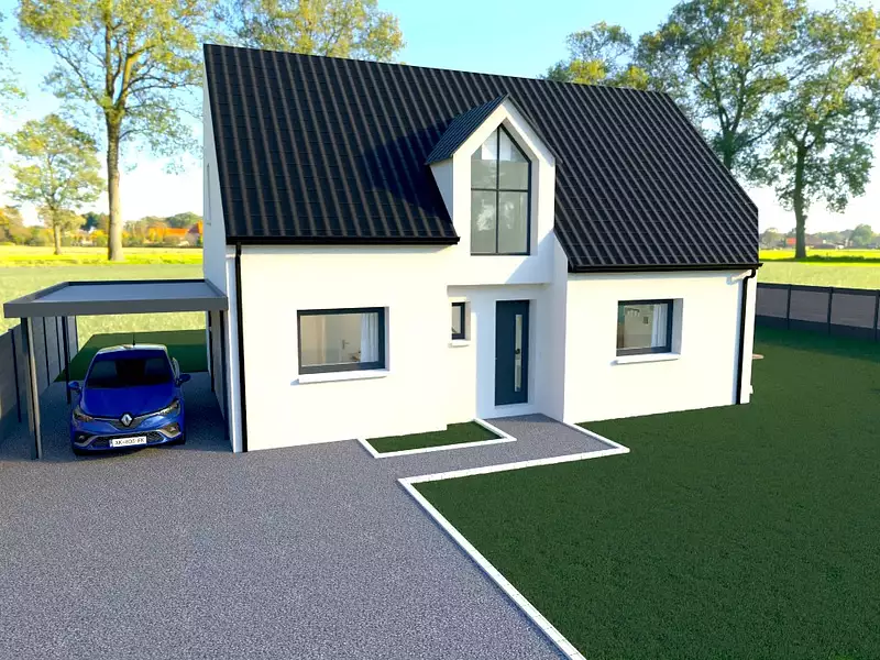 Maison neuve, 100,83 m² - Hamel (59151)