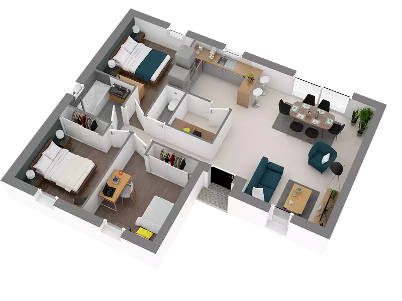 Maison neuve, 76 m² - Hommes (37340)