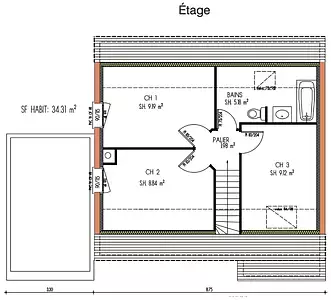 Maison neuve, 95 m²