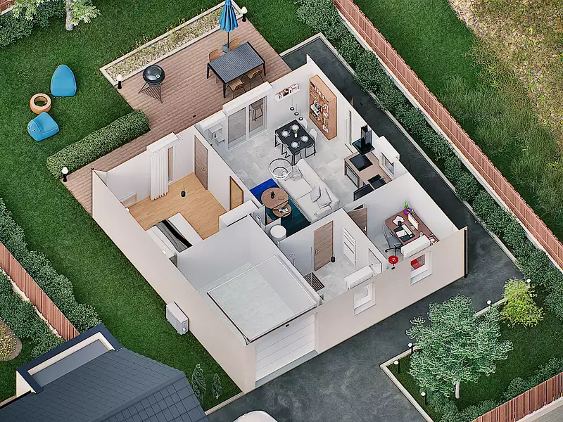 Maison neuve, 49,1 m² - Surville (27400)