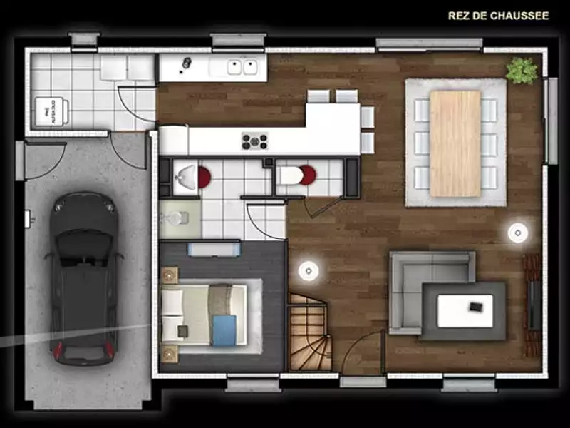 Maison neuve, 112 m² - Saint-Pierre-des-Fleurs (27370)