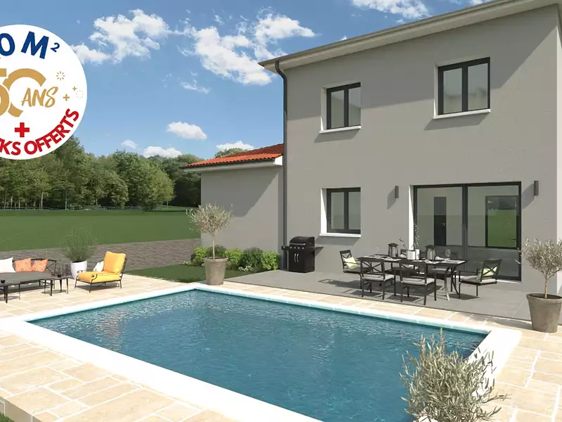 Maison neuve, 94 m² - Saint-Marcellin-en-Forez (42680)