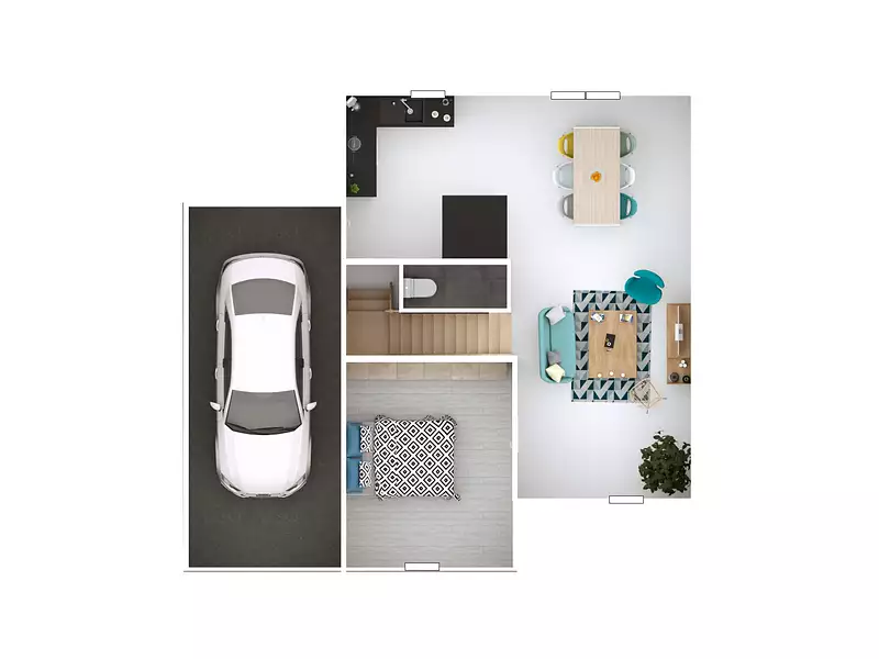 Maison neuve, 91 m² - Saint-Didier-de-Formans (01600)