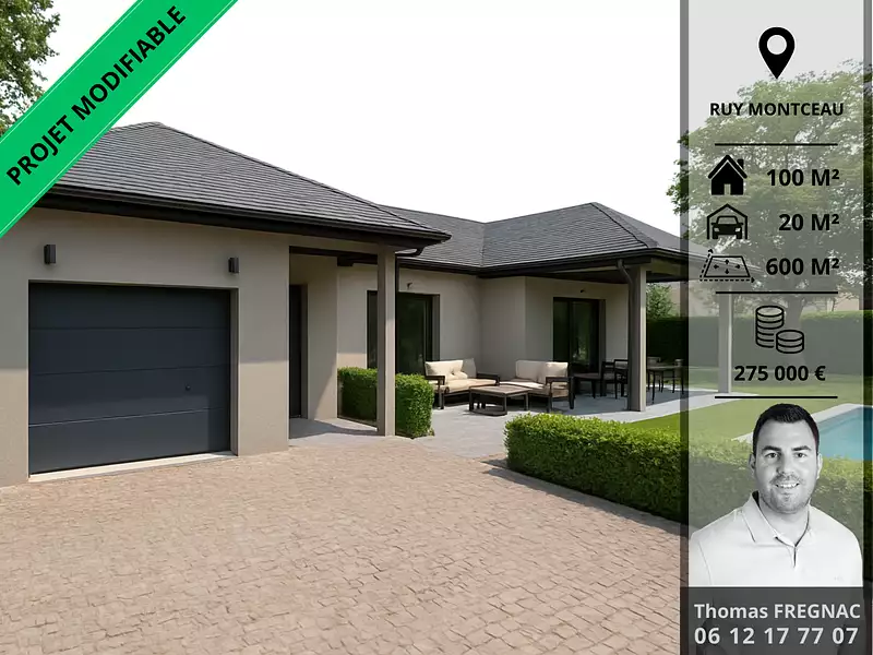 Maison neuve, 100 m² - Ruy-Montceau (38300)
