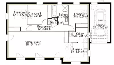 Maison neuve, 95 m²