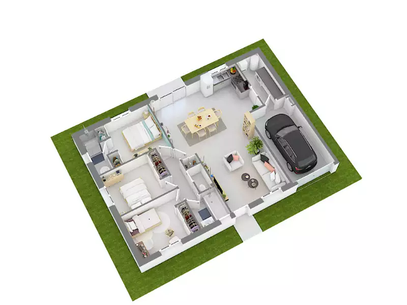 Maison neuve, 84 m² - Champdieu (42600)