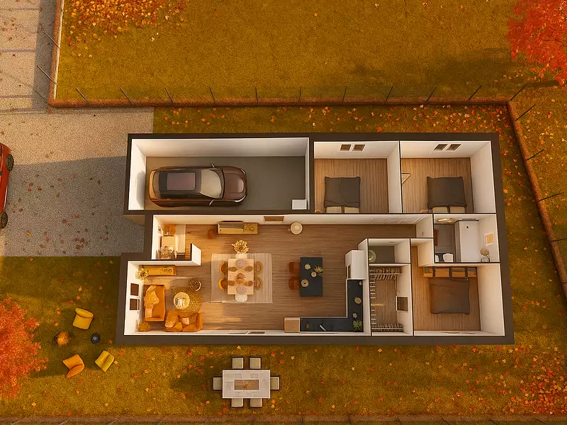 Maison neuve, 90 m² - Saint-Romain-de-Jalionas (38460)