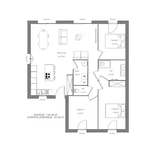 Maison neuve, 80 m²