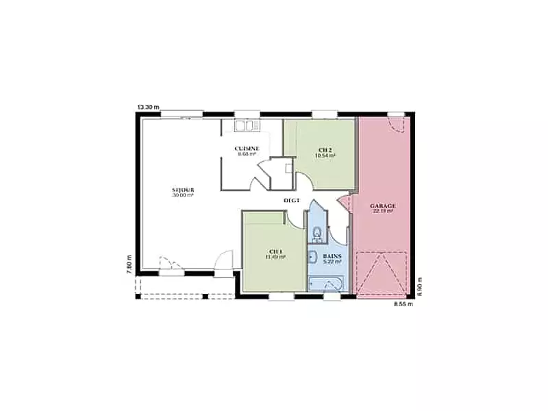 Maison neuve, 81 m² - Tôtes (76890)