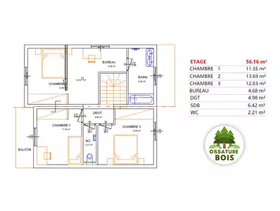 Maison neuve, 113 m²