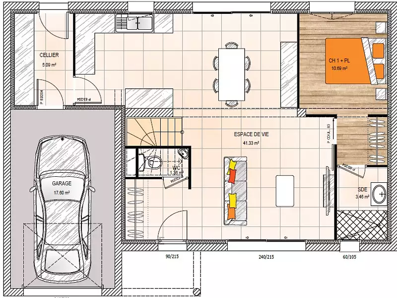Maison neuve, 110 m² - Beaupréau (49600)