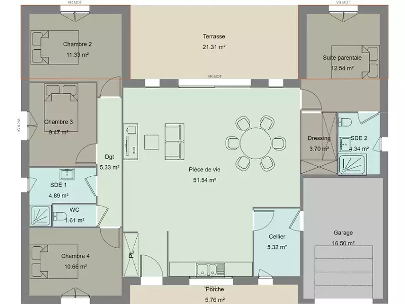 Maison neuve, 100 m² - Labarthe-Inard (31800)