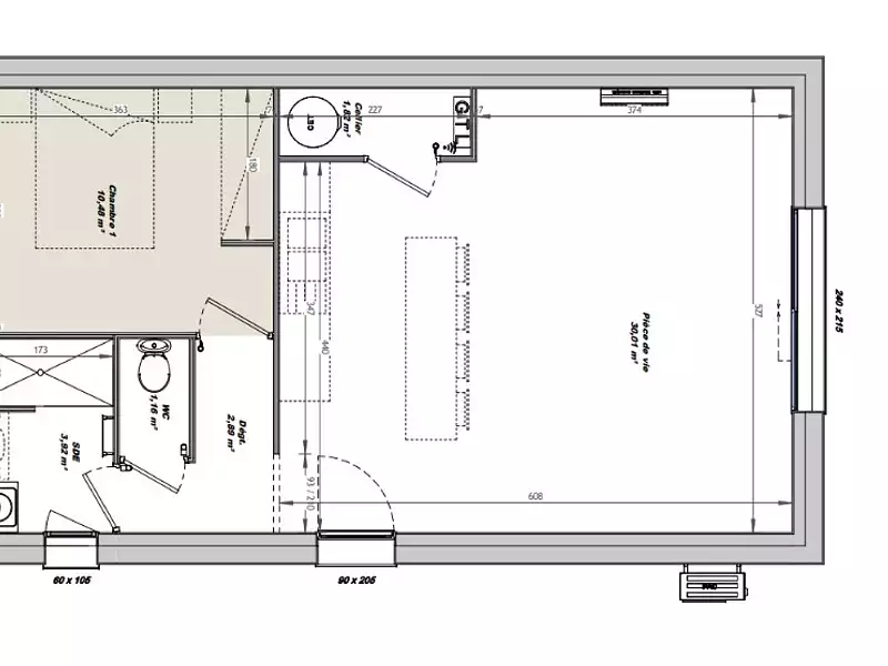 Maison neuve, 50 m² - Saint-Etienne-de-Mer-Morte (44270)