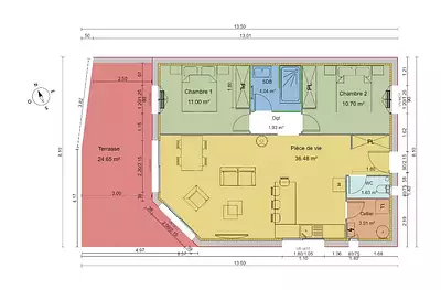 Maison neuve, 69 m²