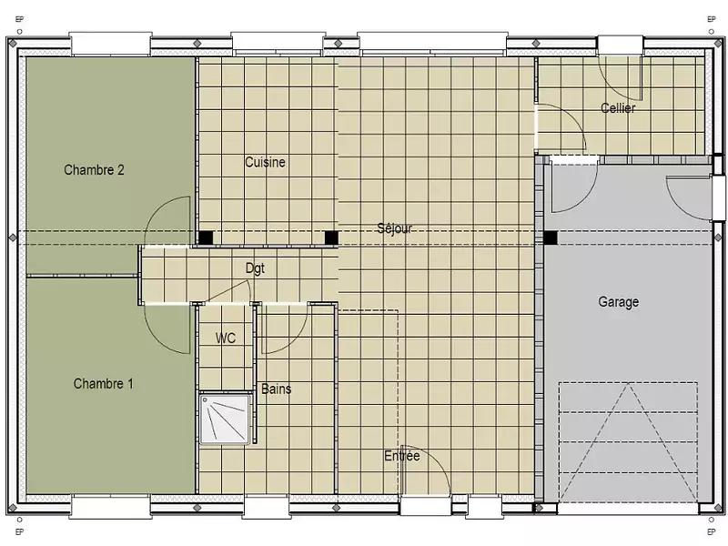 Maison neuve, 73 m² - Saint-Ouen-en-Belin (72220)