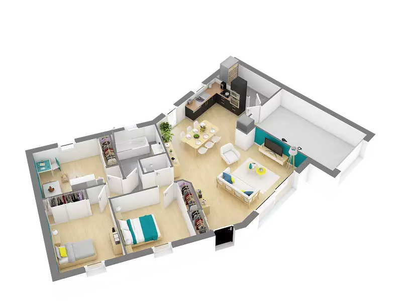 Maison neuve, 83 m² - Sore (40430)
