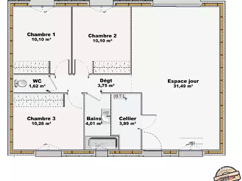 Maison neuve, 102 m² - Machecoul-Saint-Même (44270)