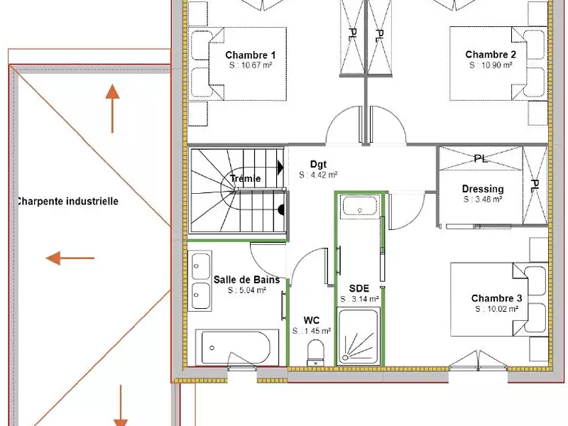 Maison neuve, 90 m² - Sainte-Euphémie (01600)