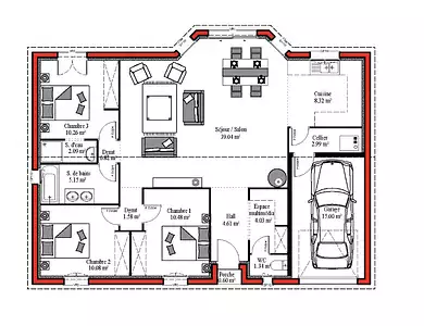 Maison neuve, 100 m²