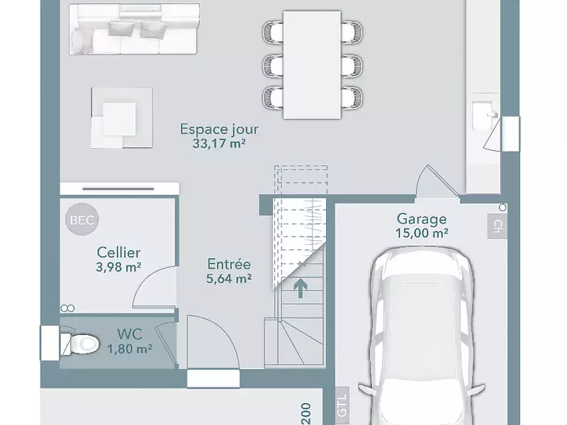 Maison neuve, 95 m² - Léguevin (31490)