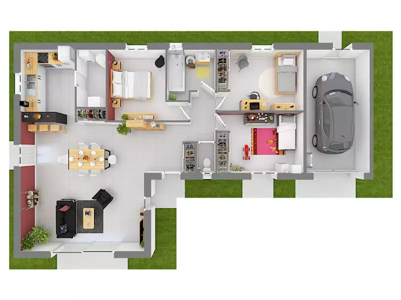 Maison neuve, 95 m² - Lent (01240)