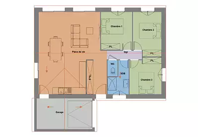 Maison neuve, 73 m²