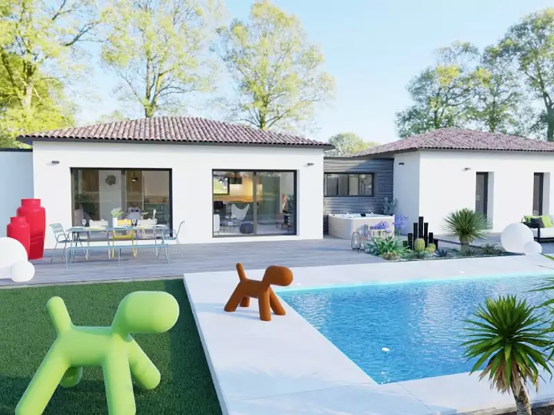 Maison neuve, 106 m² - Vallon-Pont-d'Arc (07150)