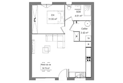 Maison neuve, 50 m²