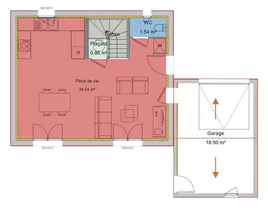 Maison neuve, 73 m²